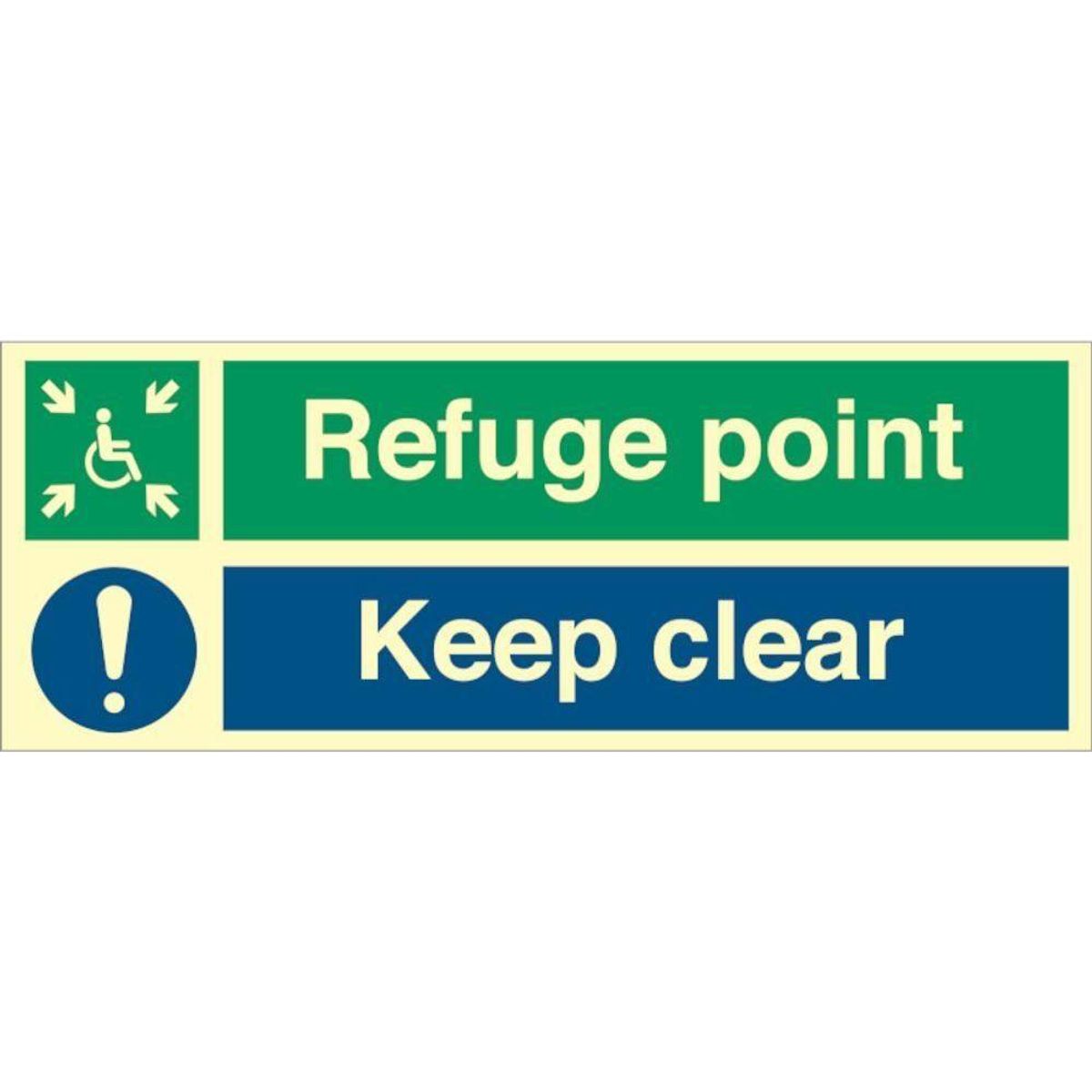 Sign IMO Refuge point - Keep Clear 100125