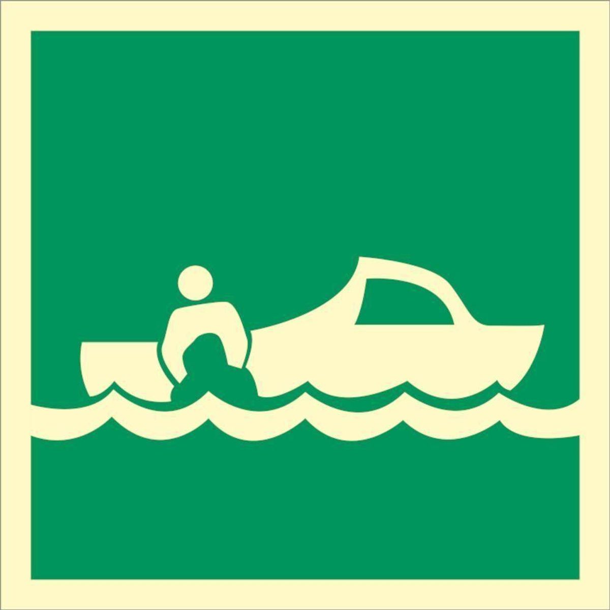 Sign IMO Rescue boat