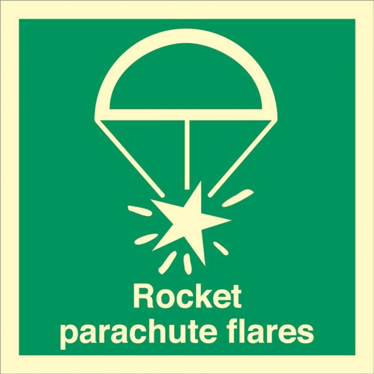 Sign IMO Rocket parachute flares