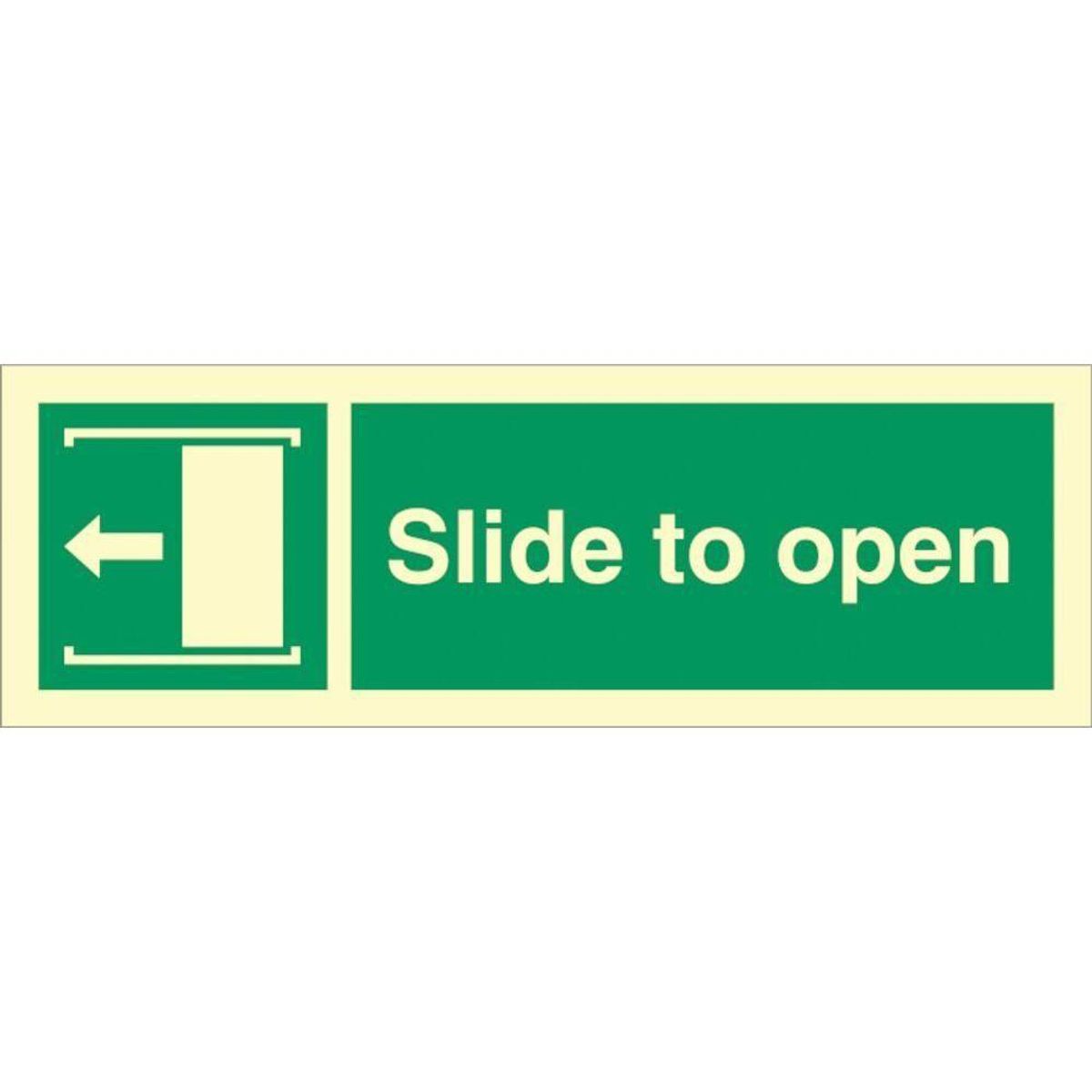 Sign IMO Slide to open left 102015