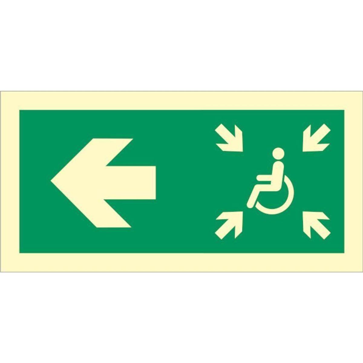 Sign IMO Wheelchair direction left