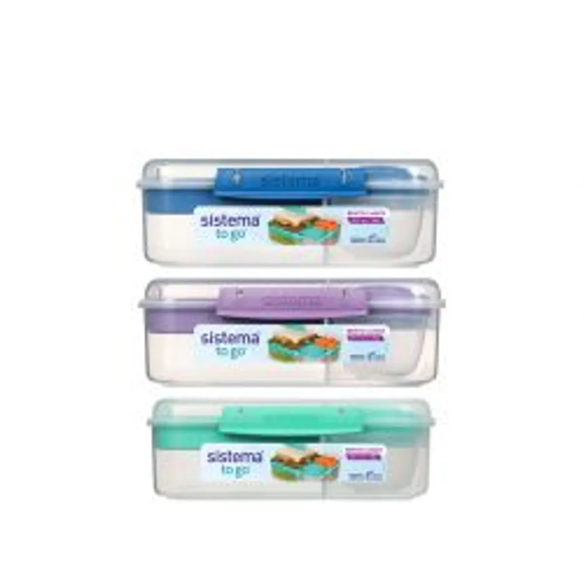 Sistema 1,65l Bento Lunch To Go - Minty Teal, - Madkasse