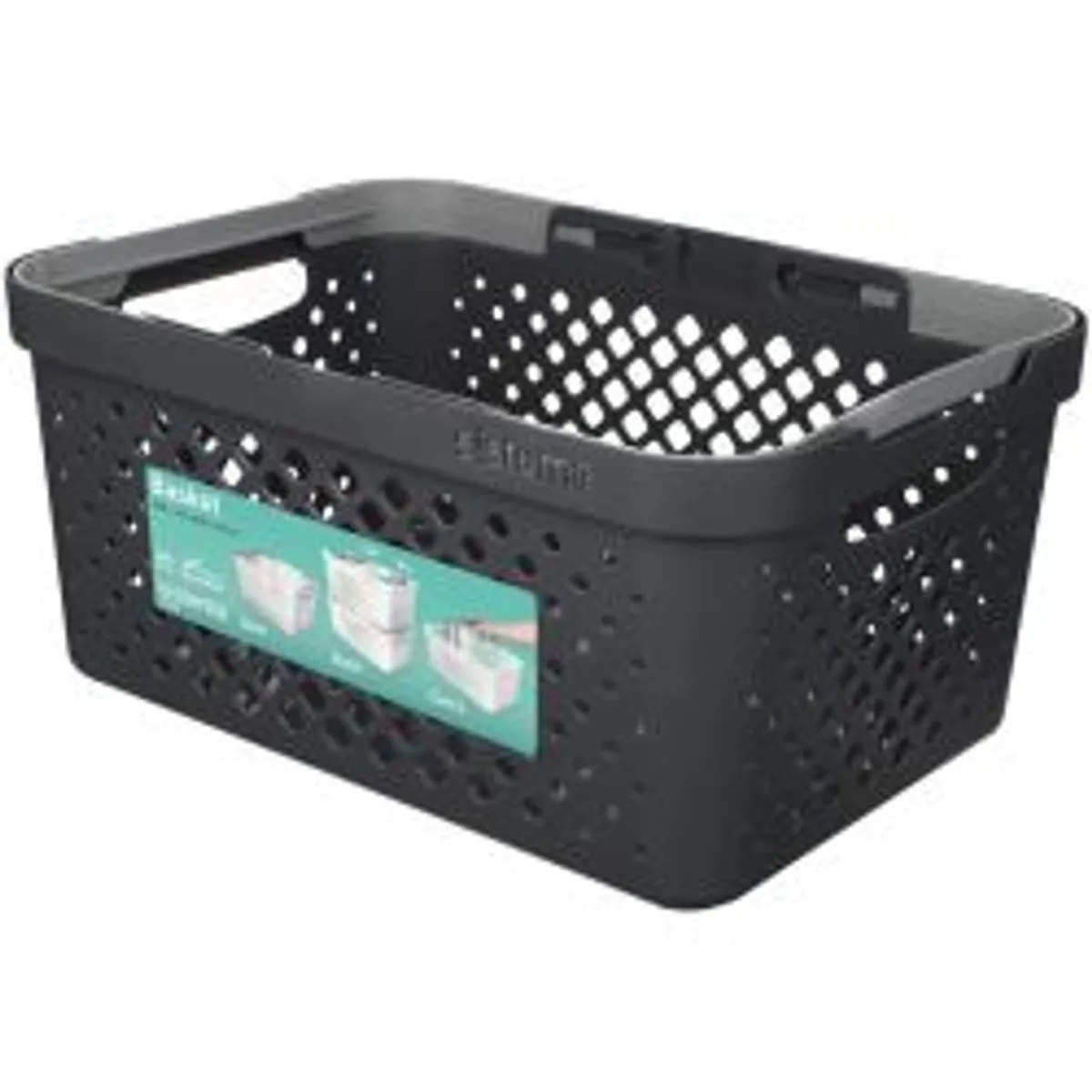 Sistema 18.5l Basket Charcoal - Kurv