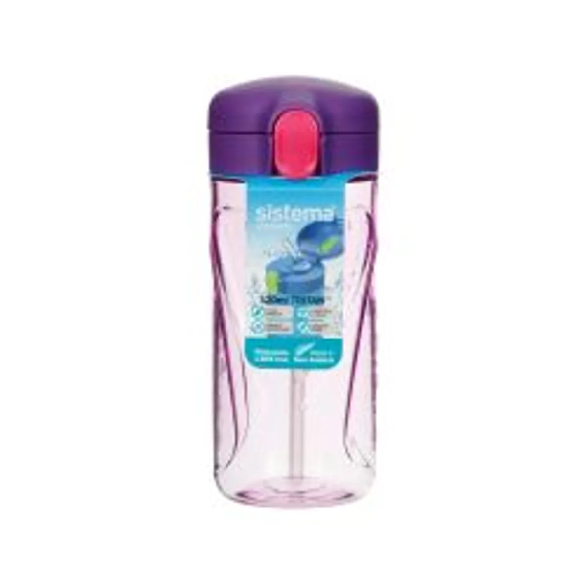 Sistema 520ml Tritan Quick Flip Bottle Purple - Drikkeflaske