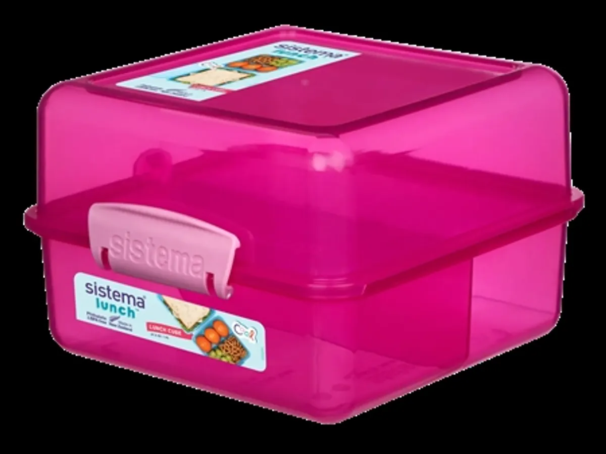 SISTEMA Cube Madkasse 1,4 Liter Rosa