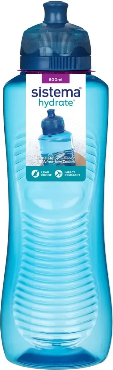 Sistema - Hydrate Gripper Drikkedunk - 800 Ml - Blå