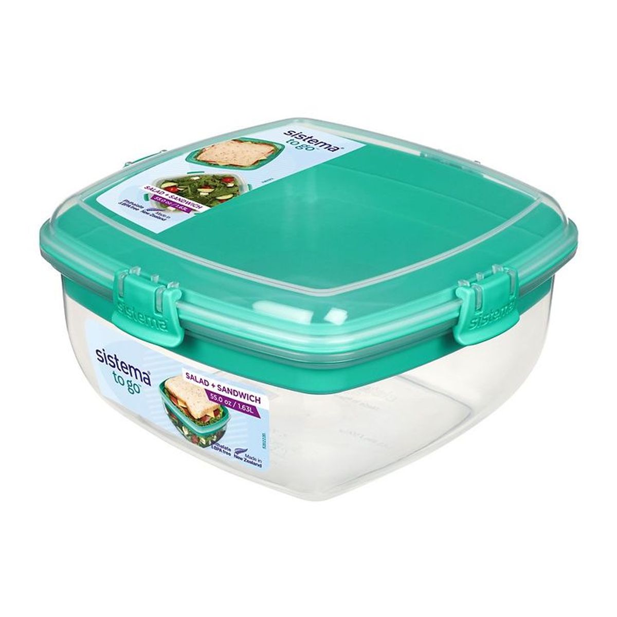 Sistema Madkasse - Salad & Sandwich - 1,63 L - Turkis