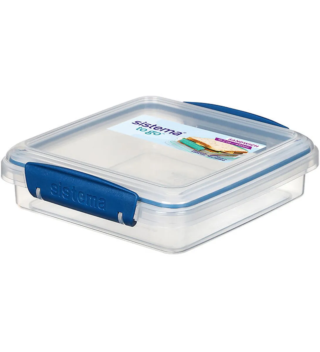 Sistema Madkasse - Sandwich Box To Go - 450 ml - Blå