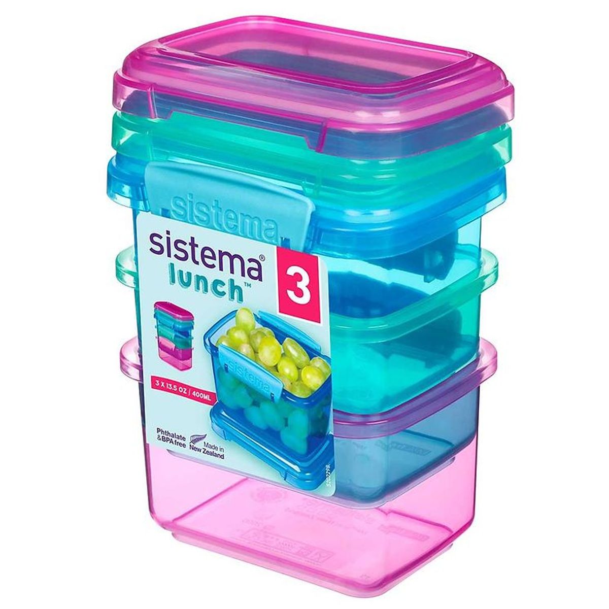 Sistema Madkasser - Lunch Packs - 3-pak - 400 ml - Multi