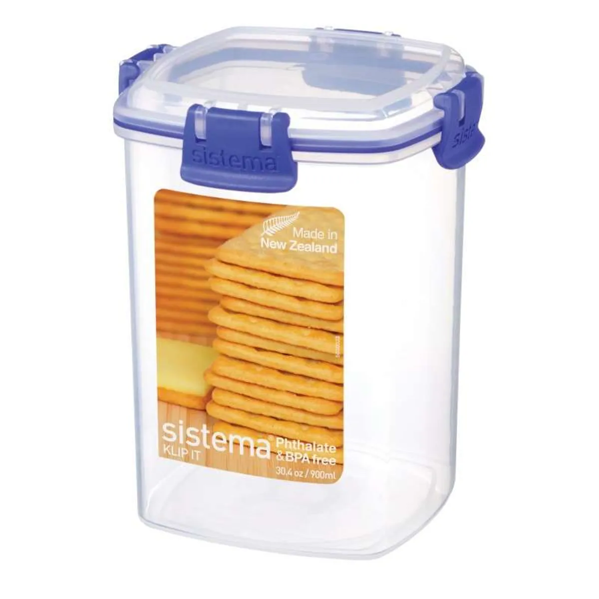 Sistema Madopbevaring - Klip It - Medium Cracker - 900ml - Blå