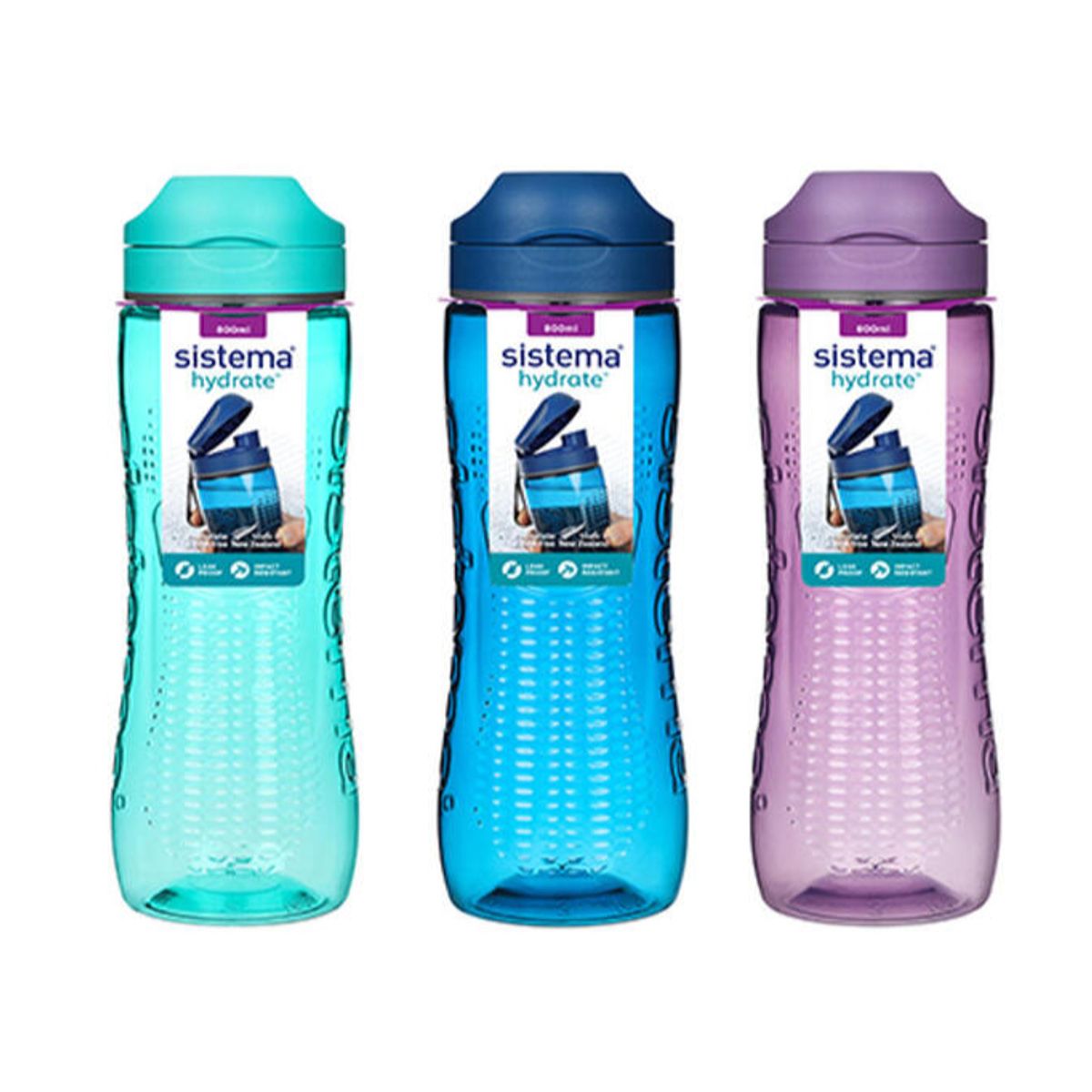 Sistema Tritan Active Bottle, Assorteret, 800ml.