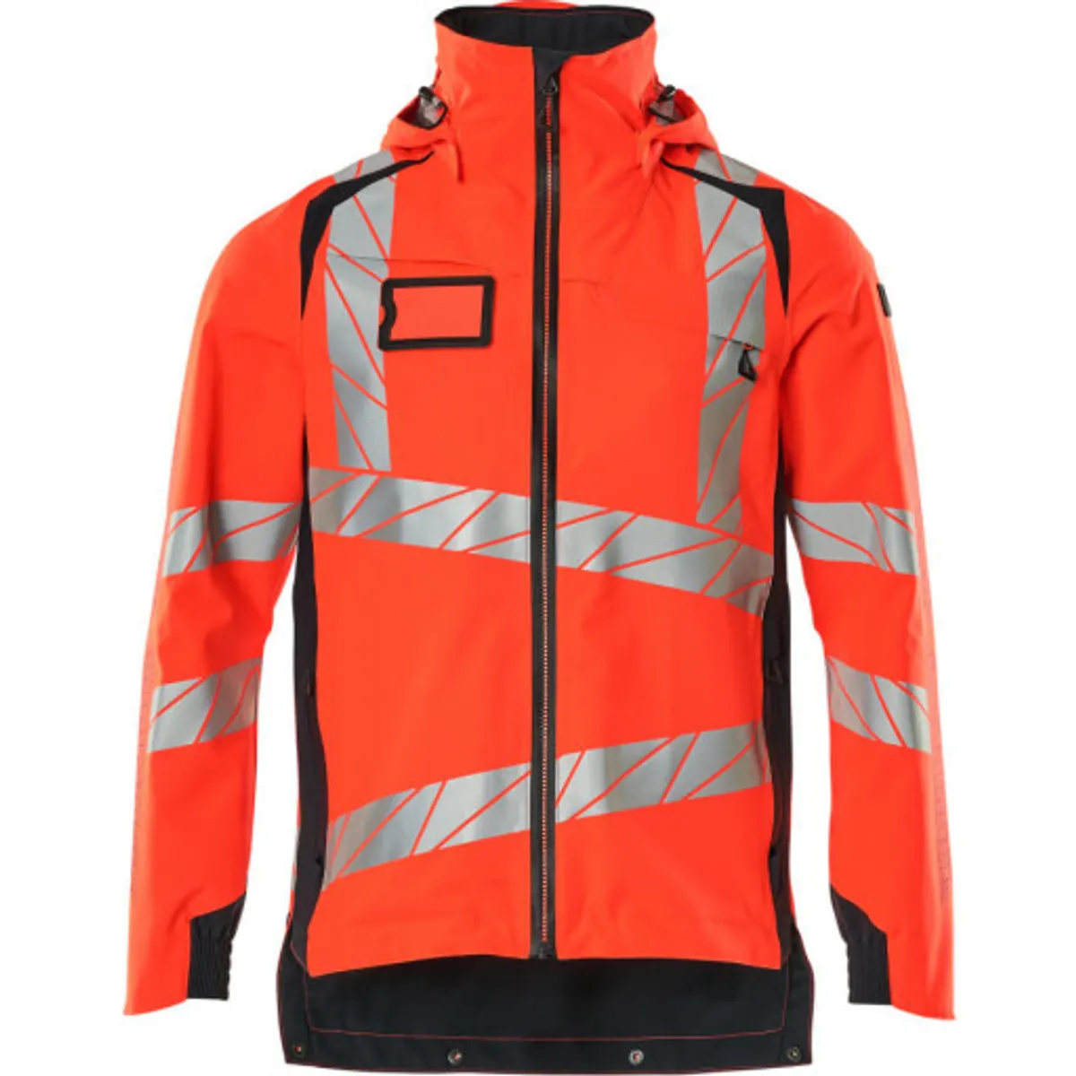 SKALJAKKE,3XL,HI-VIS RØD/MØRK