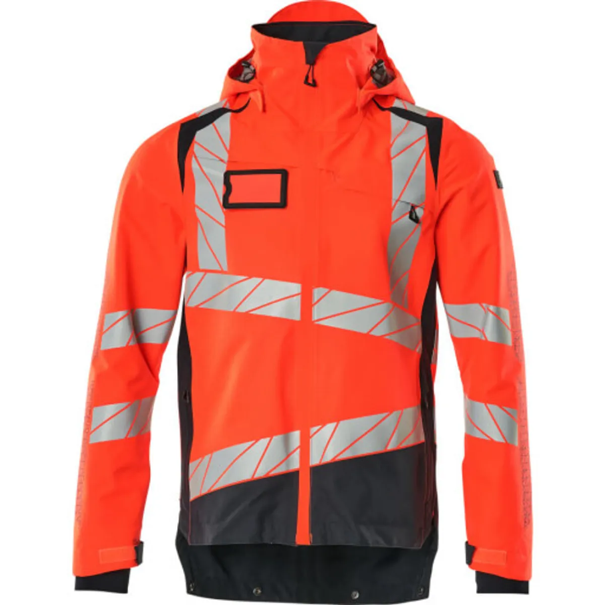 SKALJAKKE,5XL,HI-VIS RØD/MØRK