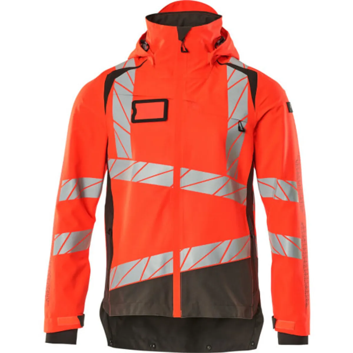 SKALJAKKE,5XL,HI-VIS RØD/MØRK