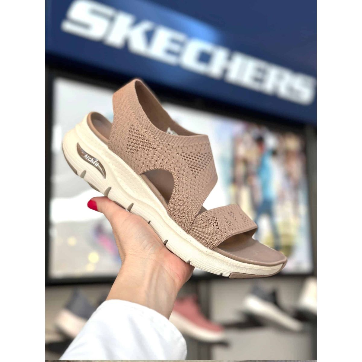 Skechers, Dame, Sandaler, Arch fit sandal - Mocha 37