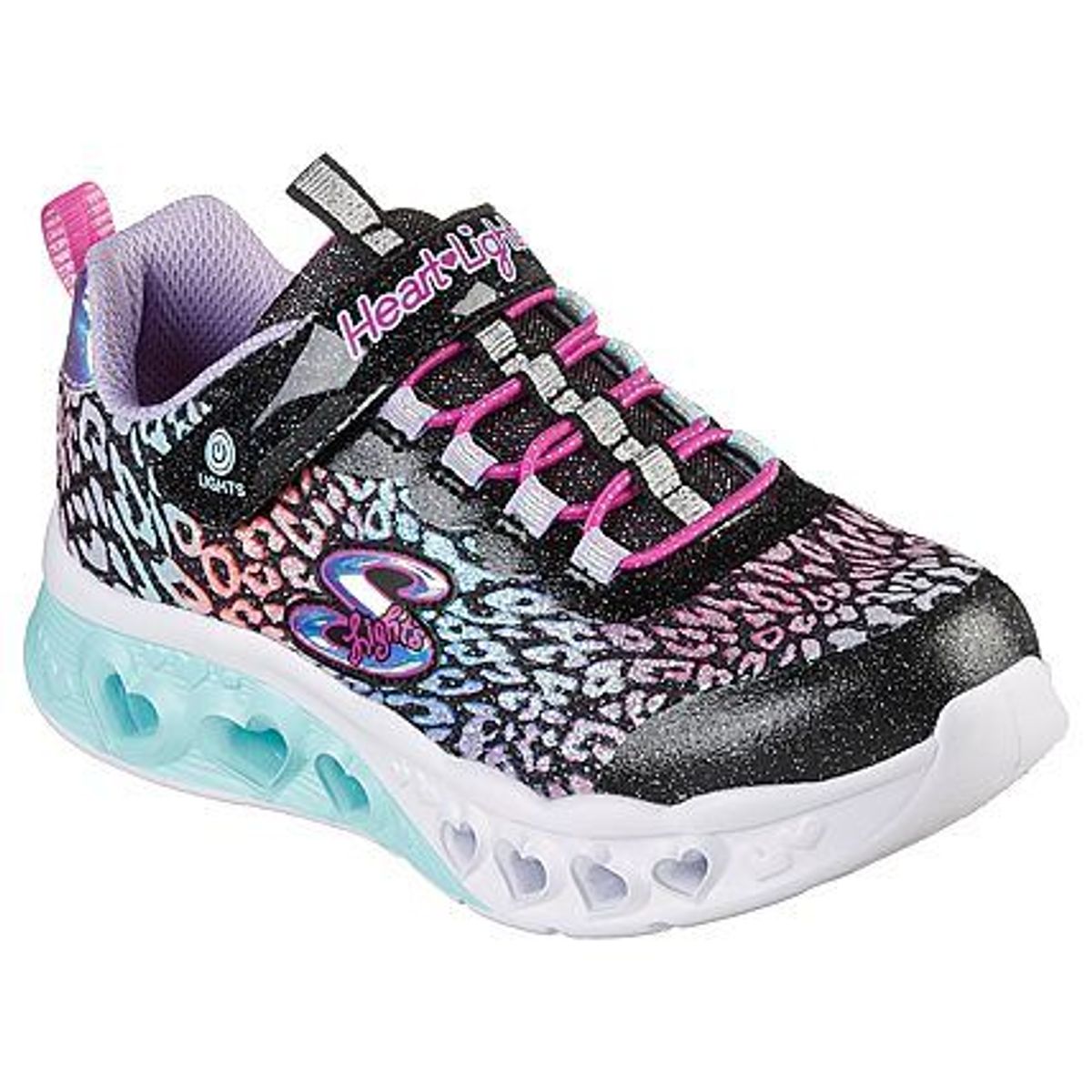 Skechers - Girls Flutter Heart Lights- Love Wild - 76-0875 - Multi - 31