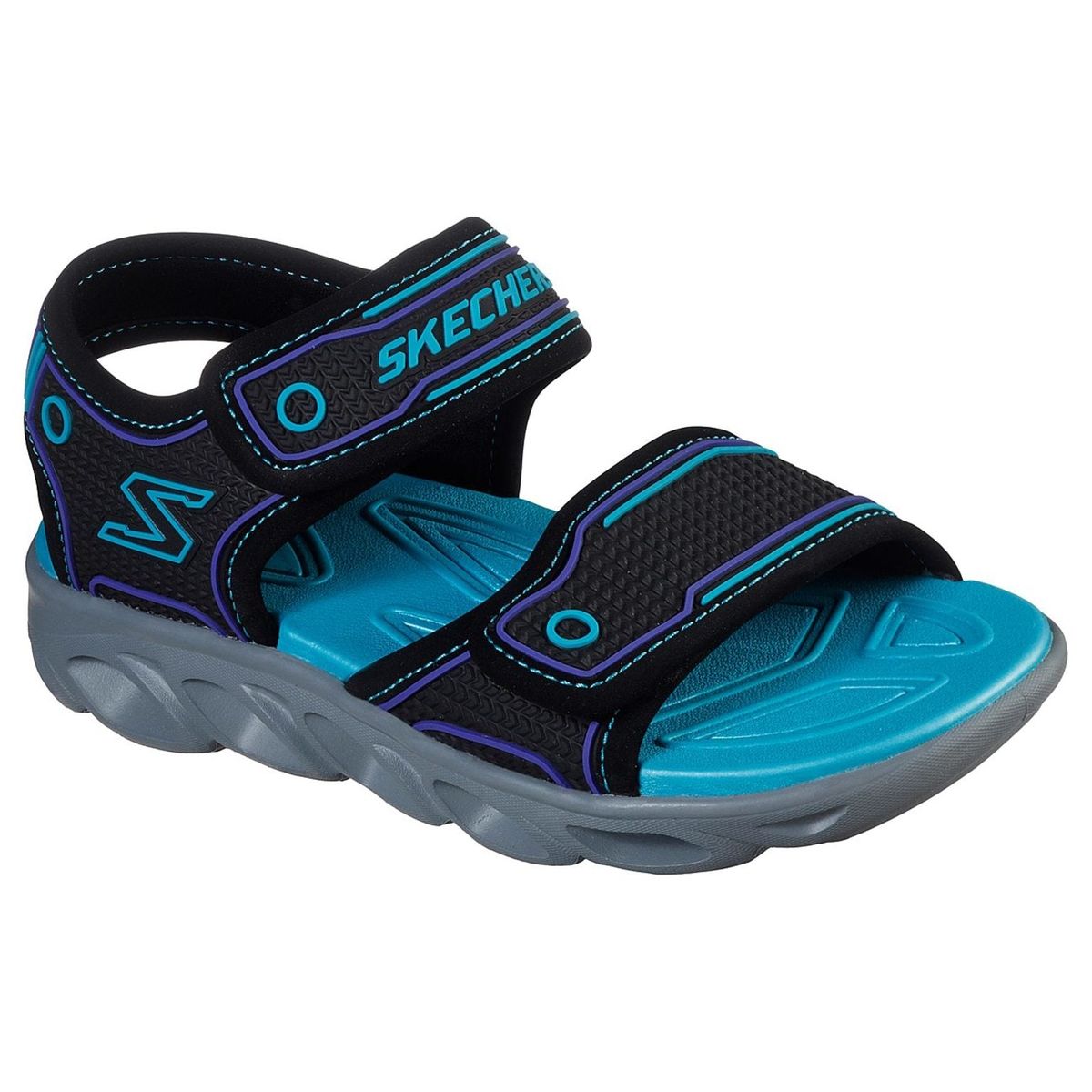 Skechers, sandal m/lys, 48-0167 - Sort/turkis - 29