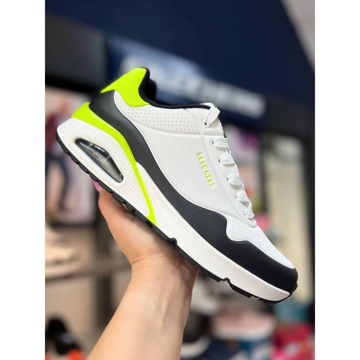 Skechers Sneakers, Street Uno - Back Lit - White Lime 41