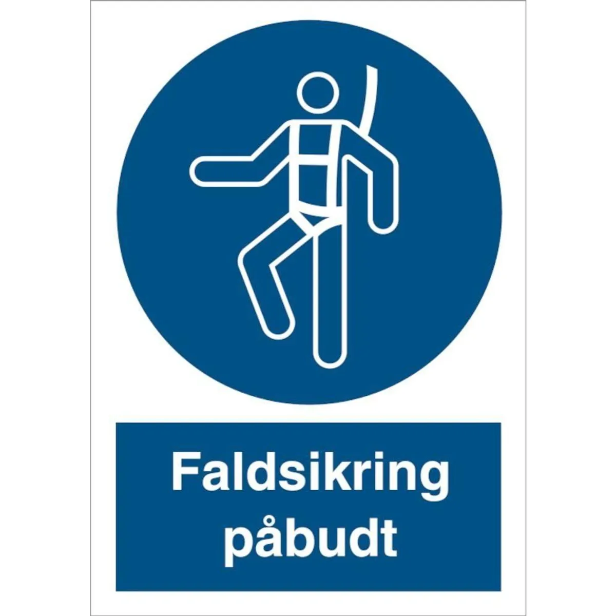 Skilt Faldsikring påbudt P212