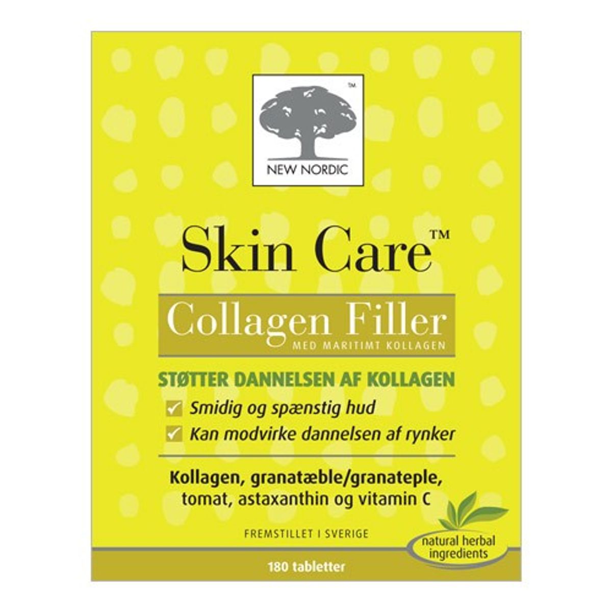 Skin care collagen filler tabletter - 180 tab - New Nordic