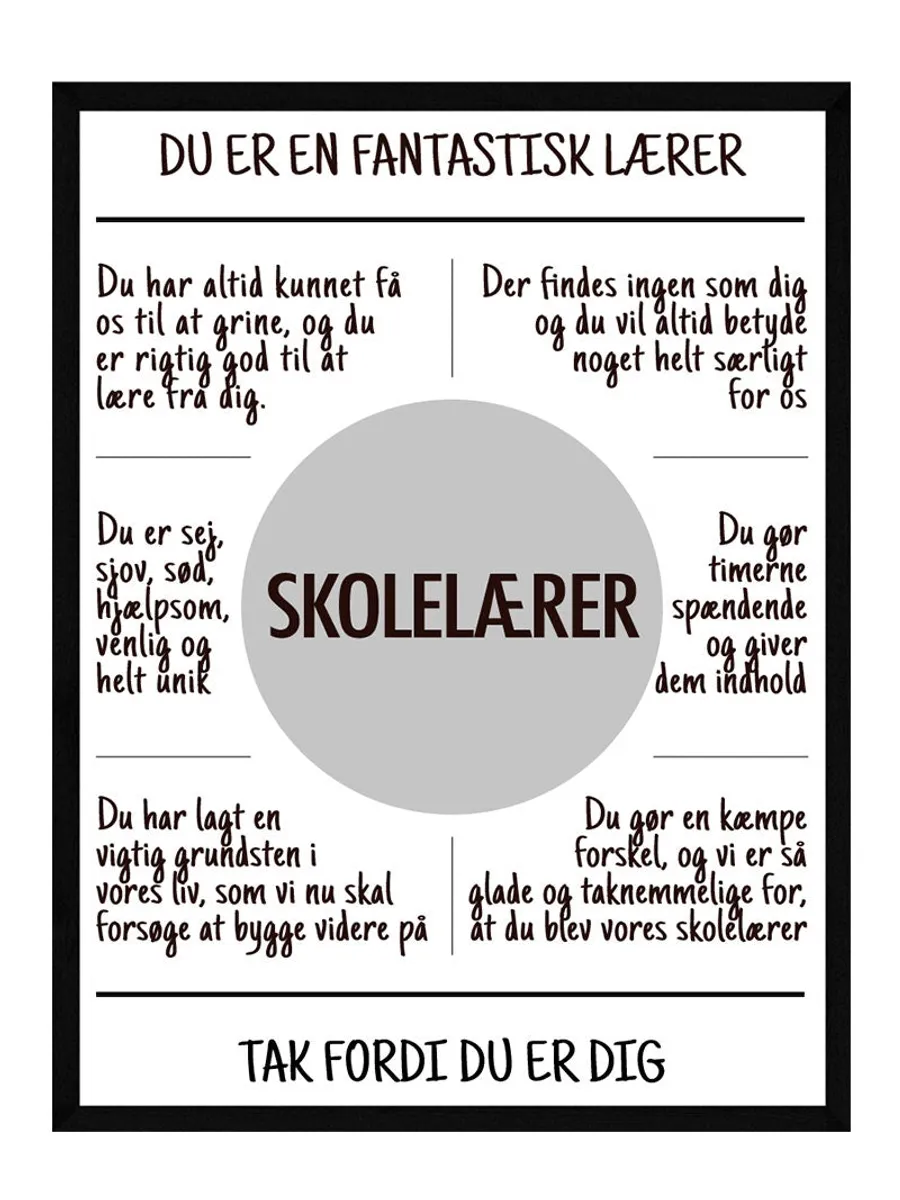 Skolelærer plakat