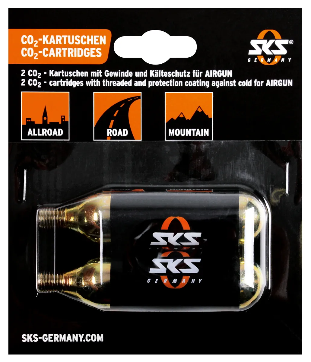 SKS Co2 patron 16g til AirboyAirbuster med gevind (2 stk.)