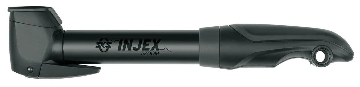 SKS Injex T-zoom Alu Minipumpe 256mm Multi Ventil 10bar/144psi - Sort