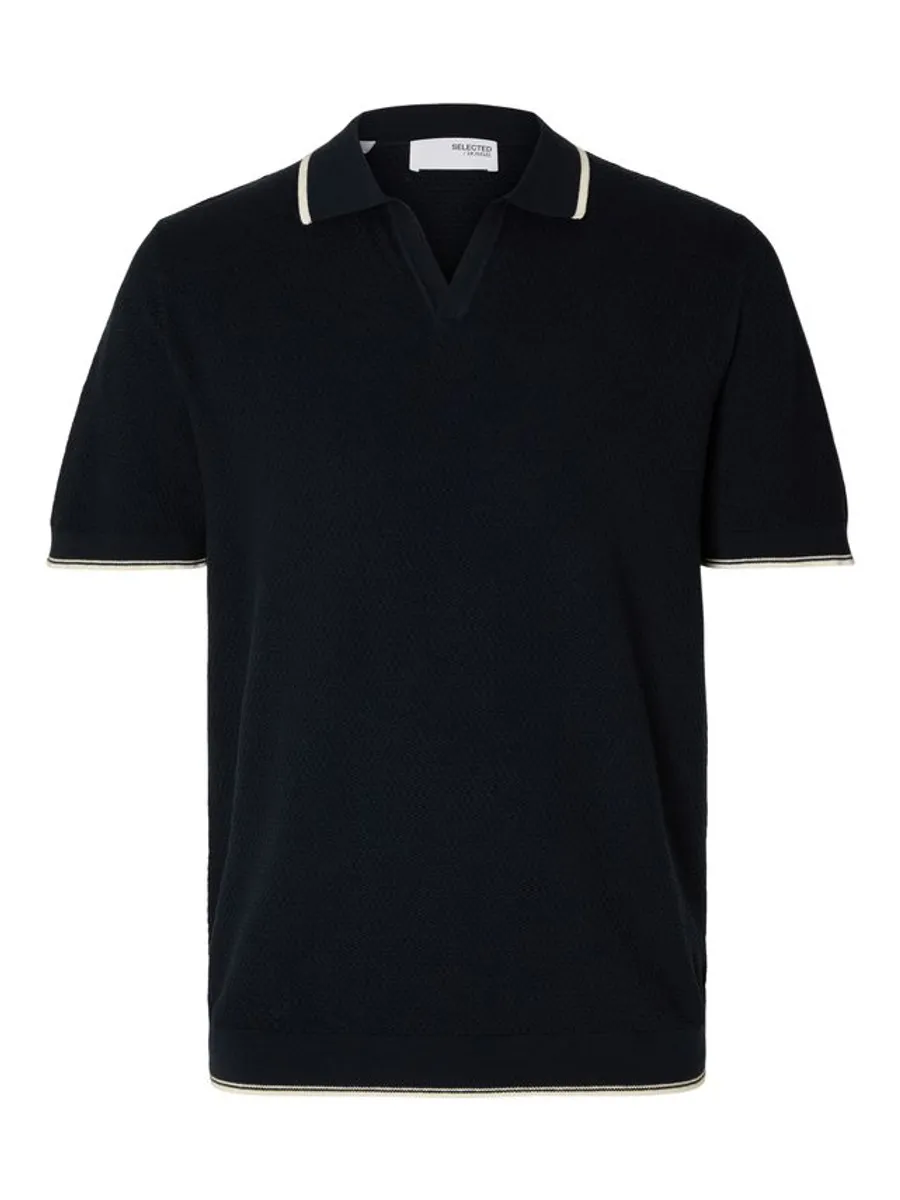 SLHARLO SS KNIT OPEN POLO