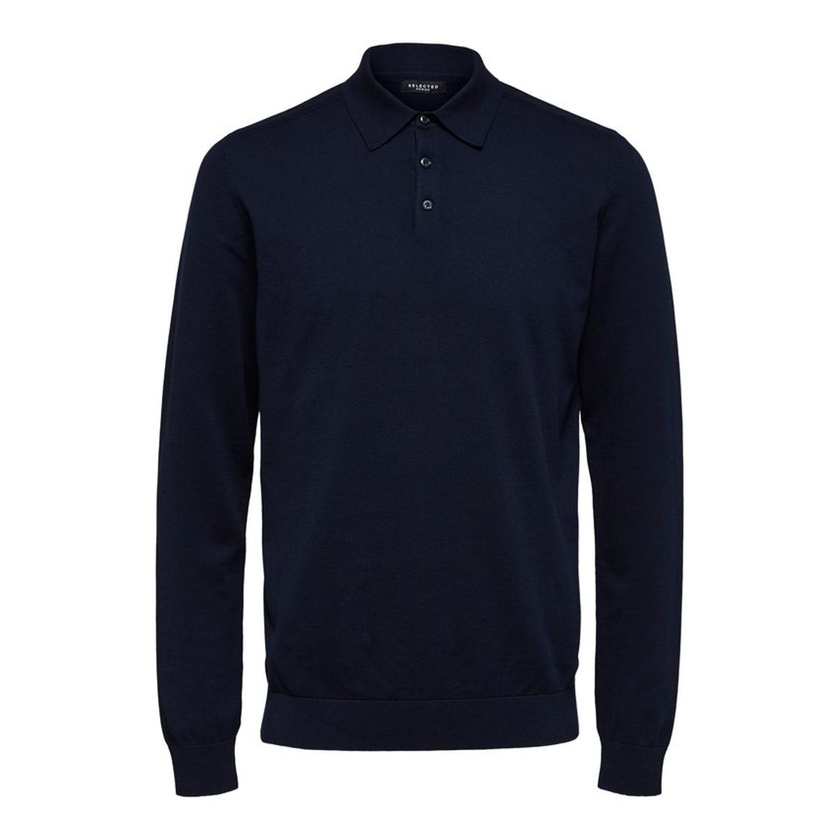 SLHBERG LS KNIT POLO NOOS