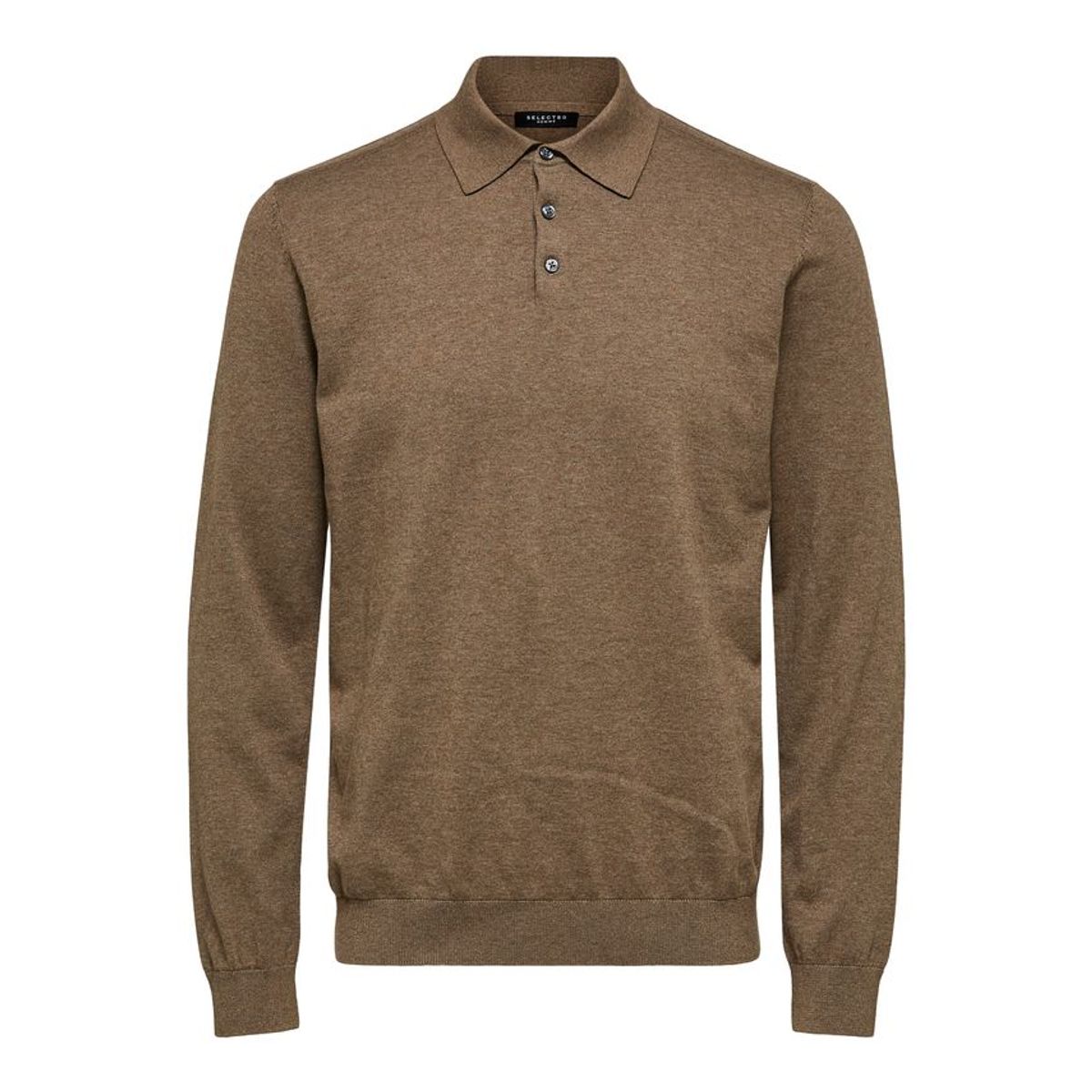 SLHBERG LS KNIT POLO NOOS