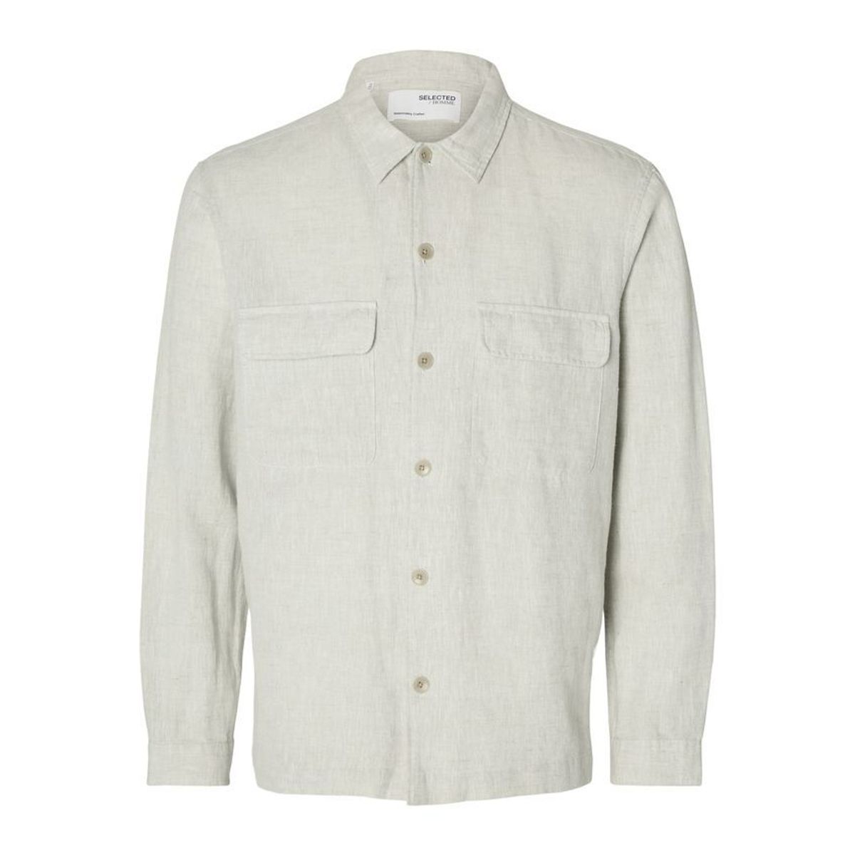 SLHMADS-LINEN OVERSHIRT LS NOOS