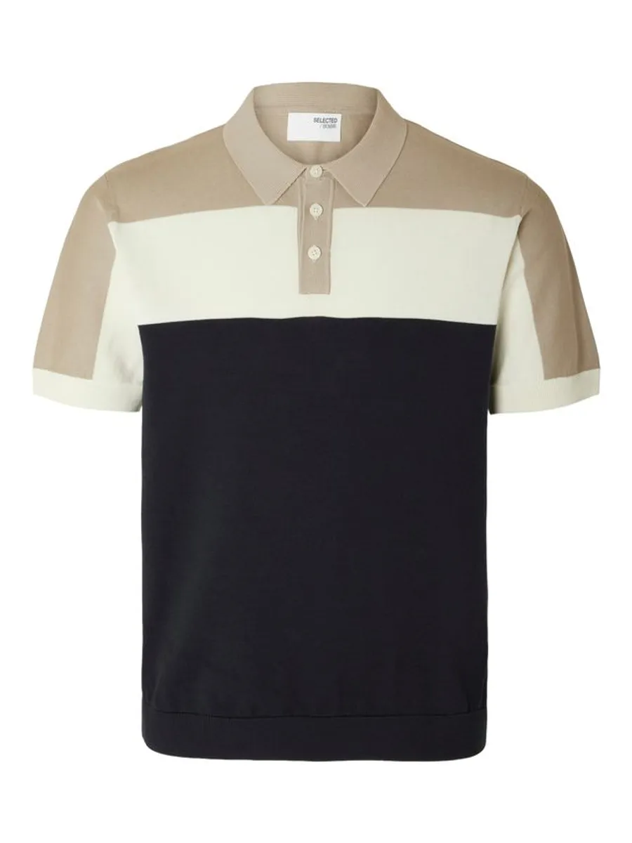 SLHMATTIS SS KNIT BLOCK POLO