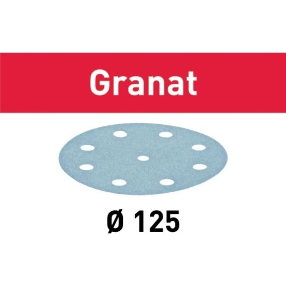 Slibepapir Granat STF D125/8, P80, 50 stk.