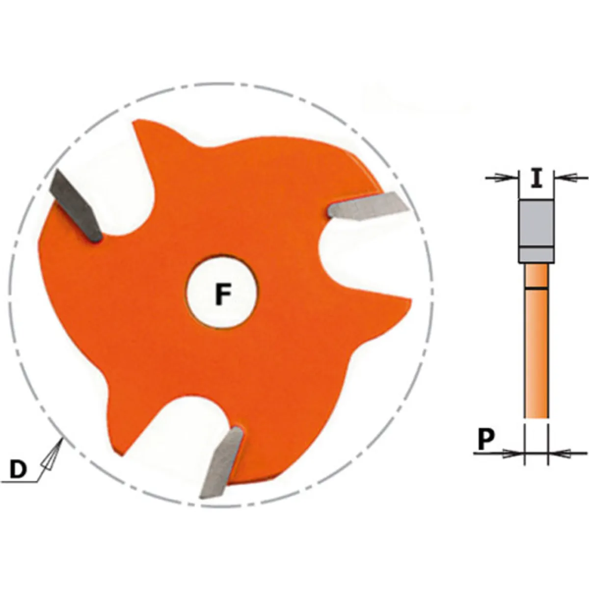 Slidsfræser HM 5,0mm Ø 47,6/8