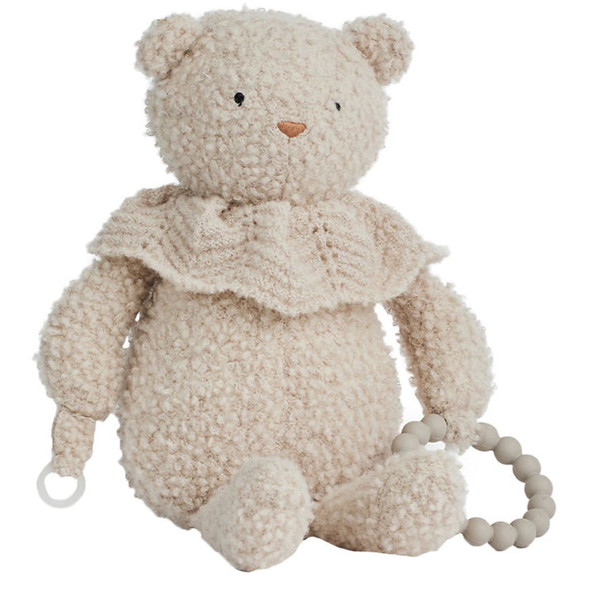 Smallstuff Aktivitets bamse - Uld - 35 cm - Nature