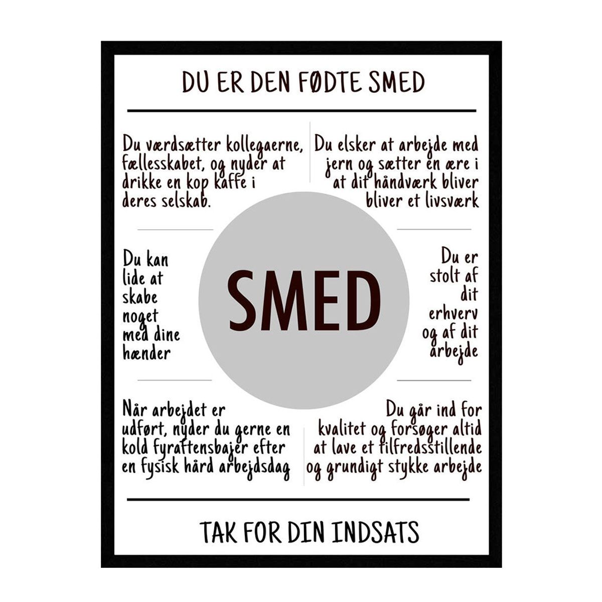 Smed plakat