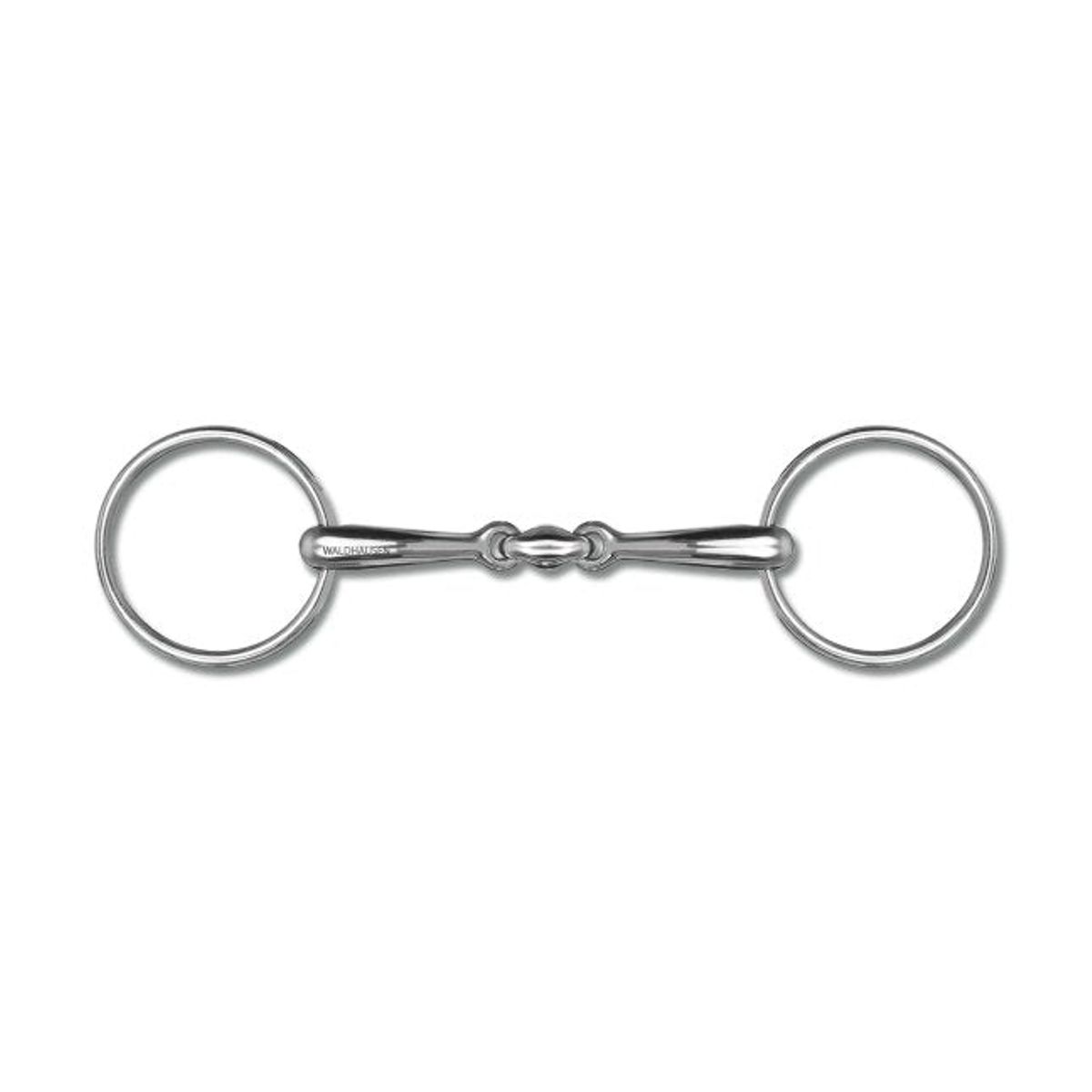 Snaffle bit double broken SS solid, R: 7 cm,TS: 1,8 cm