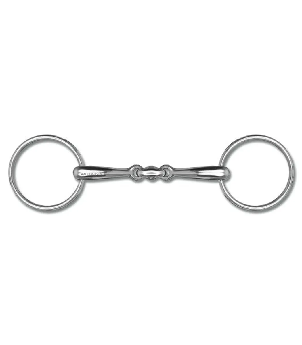 Snaffle bit double broken SS solid, R: 7 cm,TS: 1,8 cm