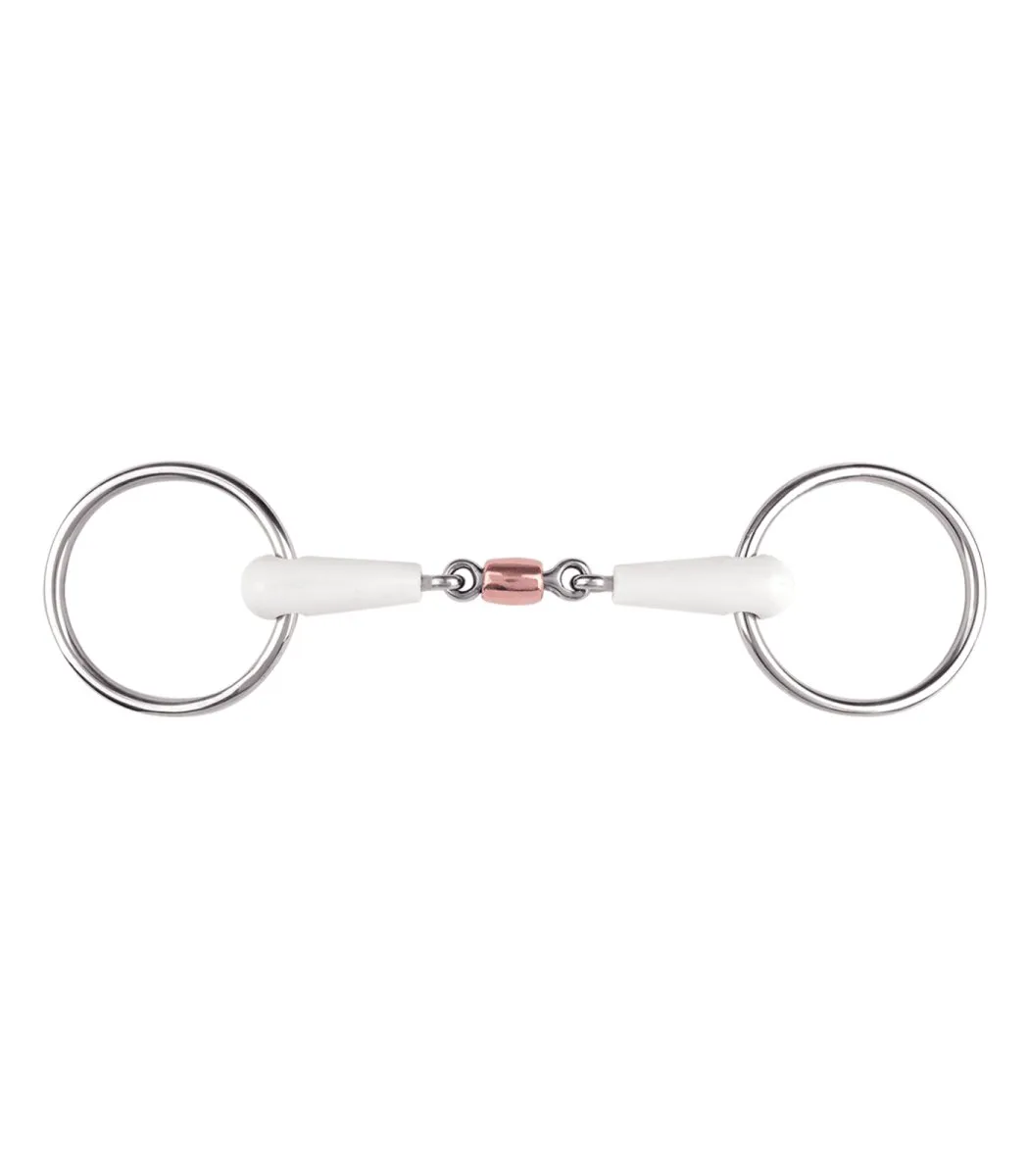 Snaffle Bit Equimouth double broken w copper roll