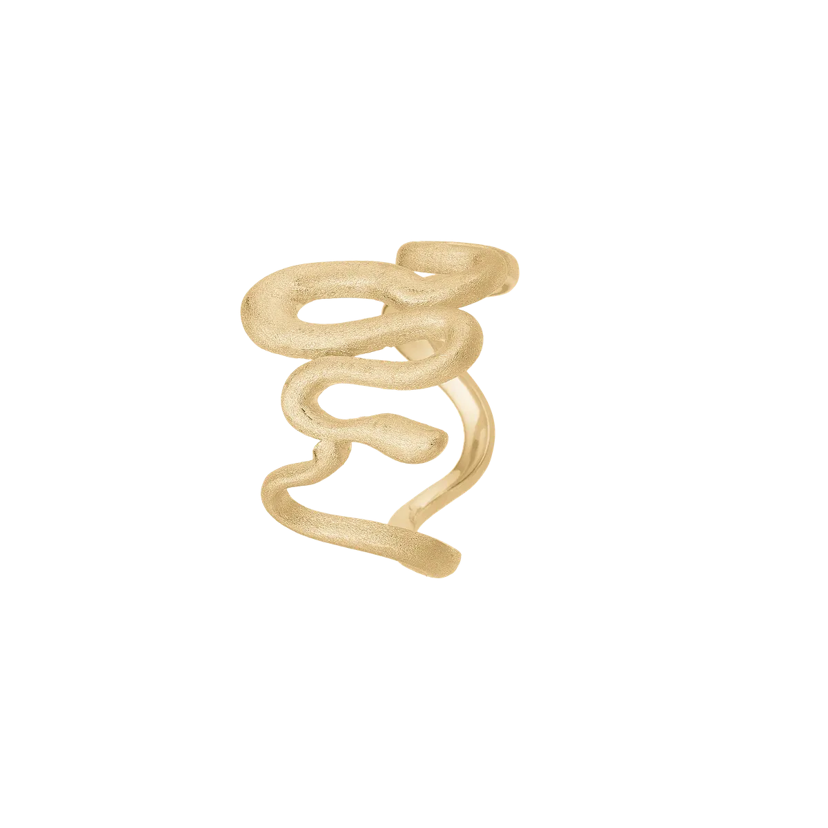 Snake Ring - Forgyldt Sølv / 54