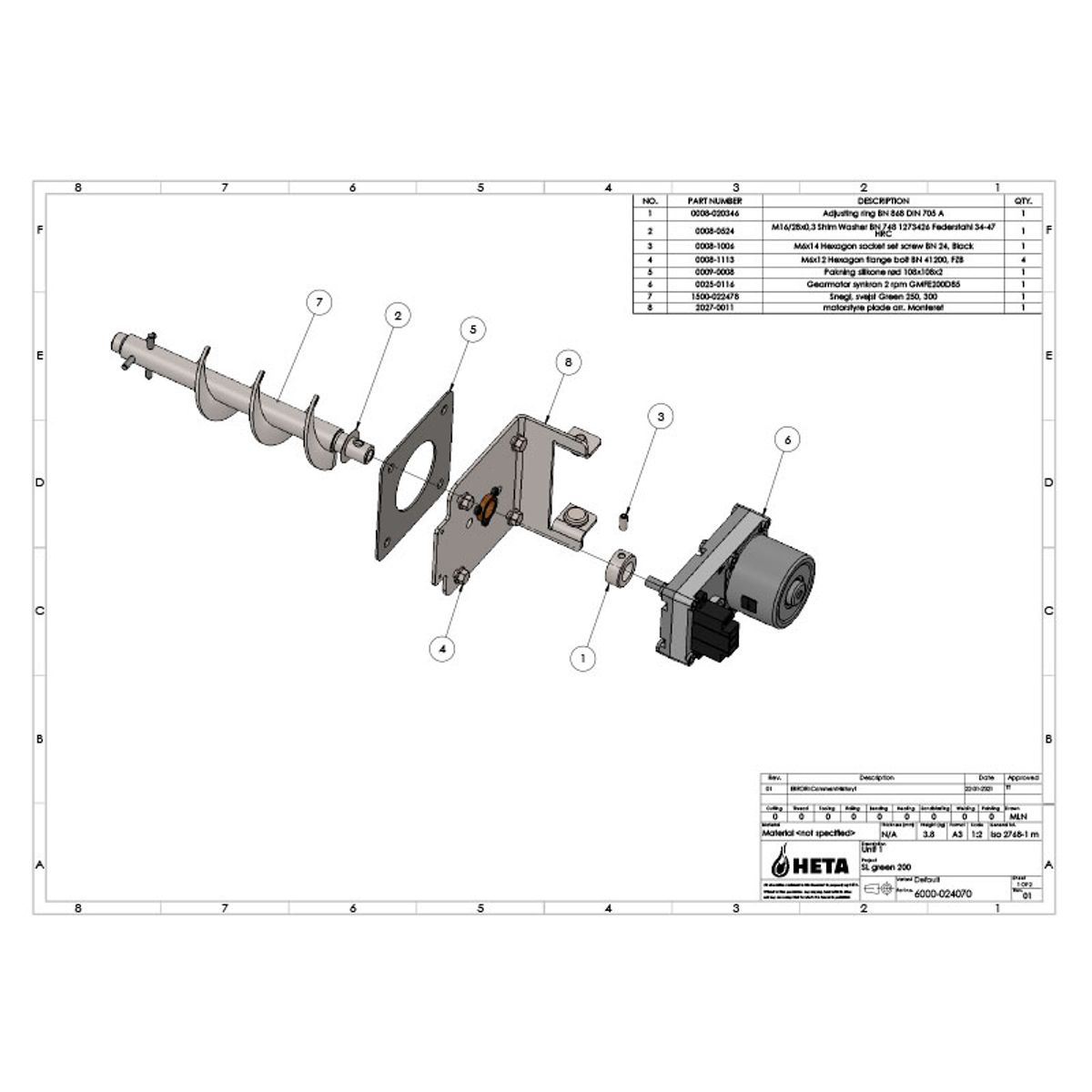 Sneglekit, Unit 3 HETA Green 100/200/300 (version 2)