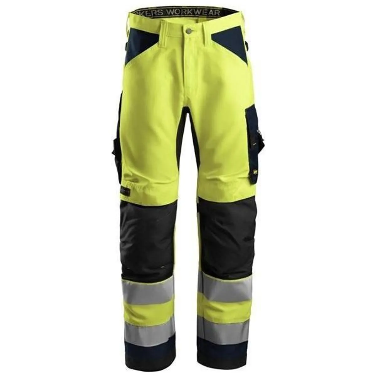 Snickers AllroundWork Bukser Hi-Vis klasse 2 gul/navy 6331