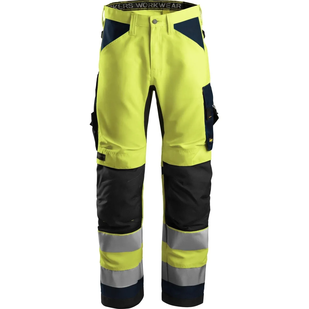 Snickers AllroundWork Bukser Hi-Vis klasse 2 gul/navy 6331