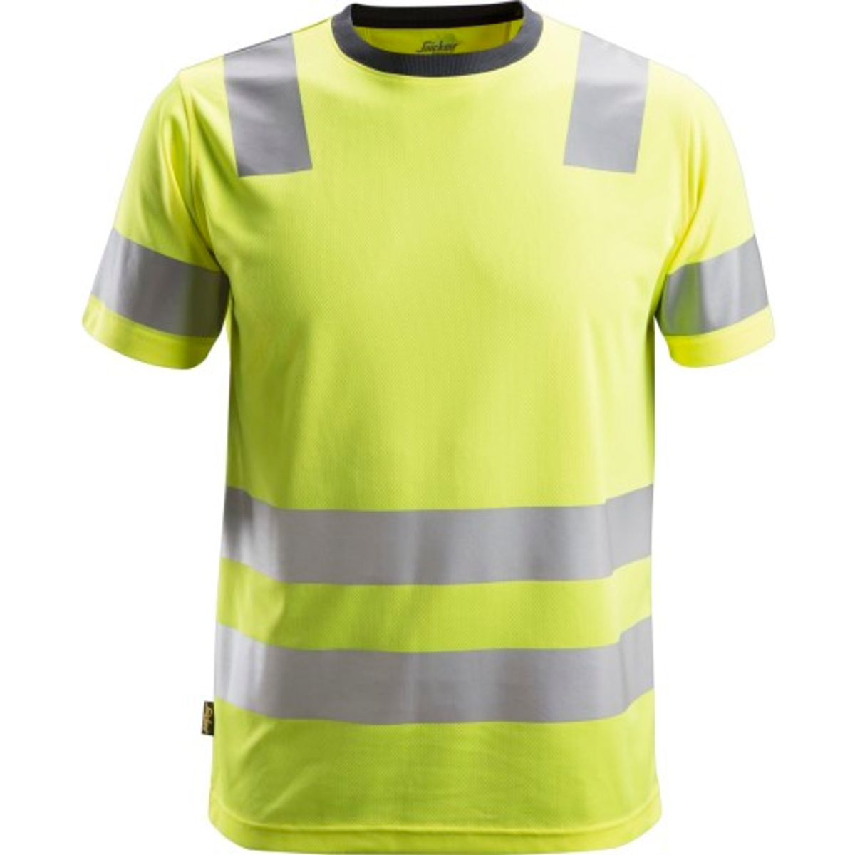 Snickers AllroundWork T-shirt 2530 High-Vis, kl. 2, gul, str. 3XL