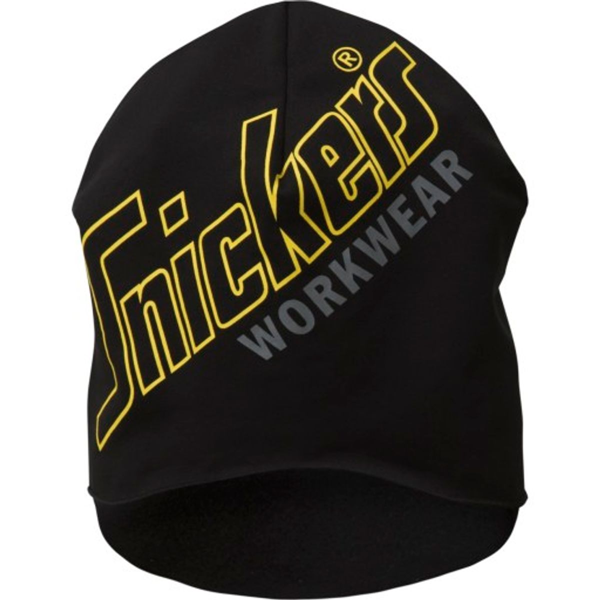 Snickers FlexiWork fleece beanie med print 9030, sort, one size