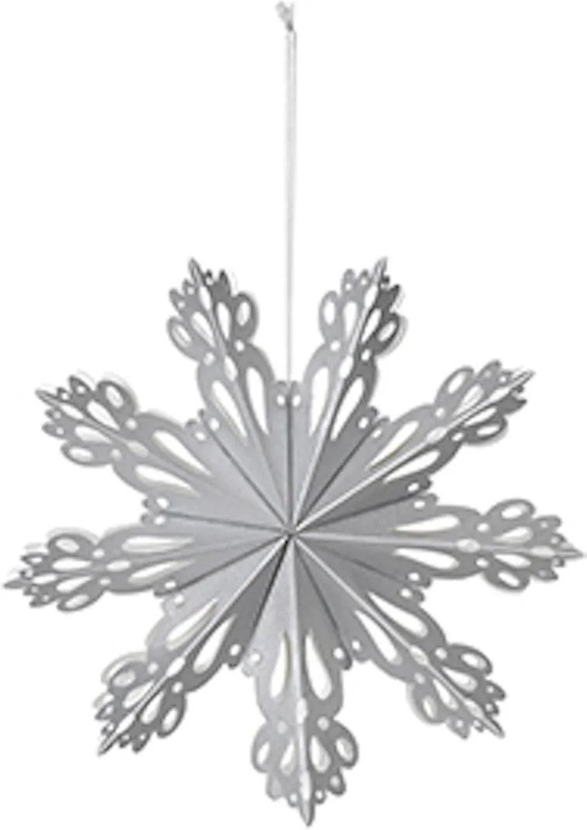 Snowflake, Juledekoration, sølv, 15 cm