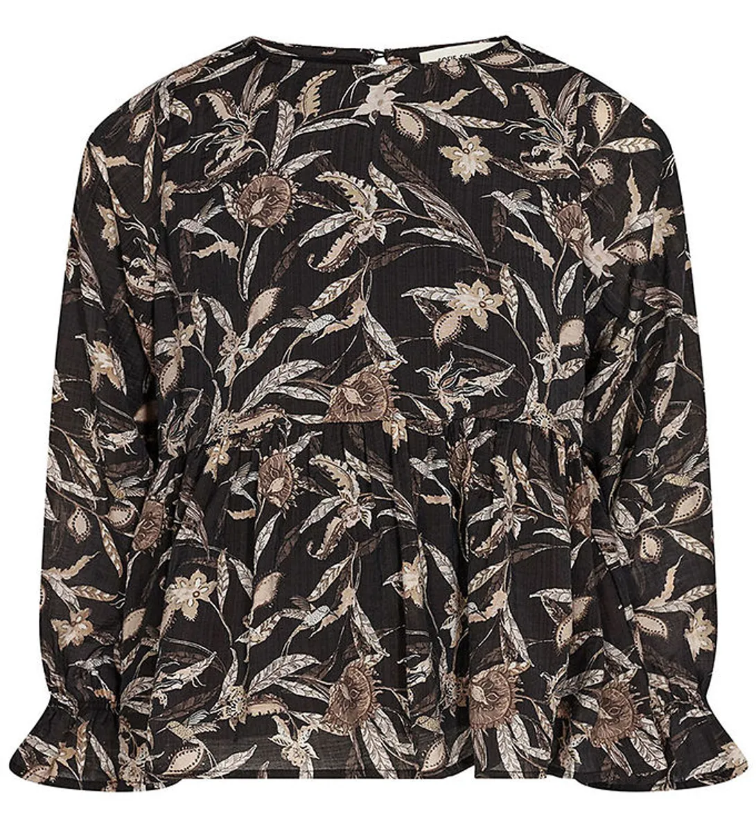 Sofie Schnoor Girls Bluse - Sort m. Mønster