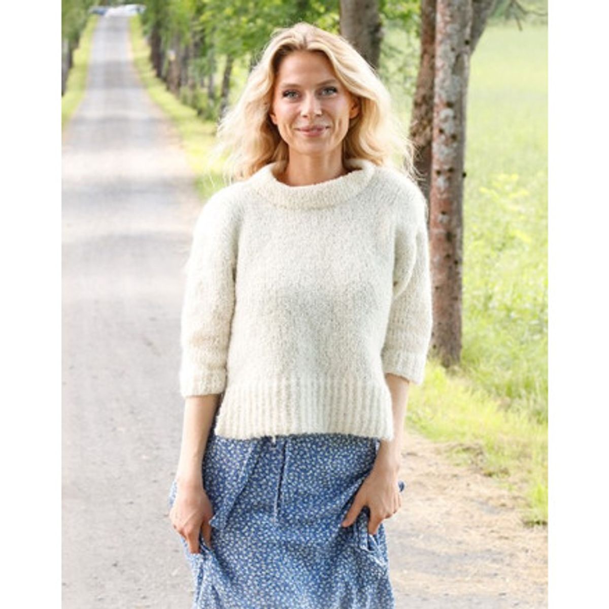 Soft Journey by DROPS Design - Bluse Strikkeopskrift str. S - XXXL - X-Large