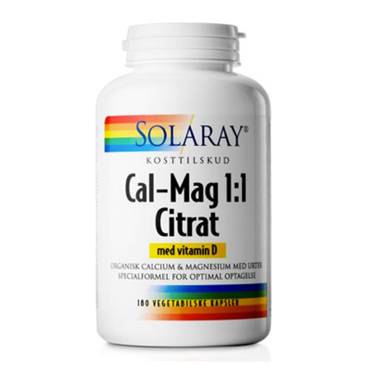 Solaray Cal-Mag Citrat m. D-vitamin 180 kaps.