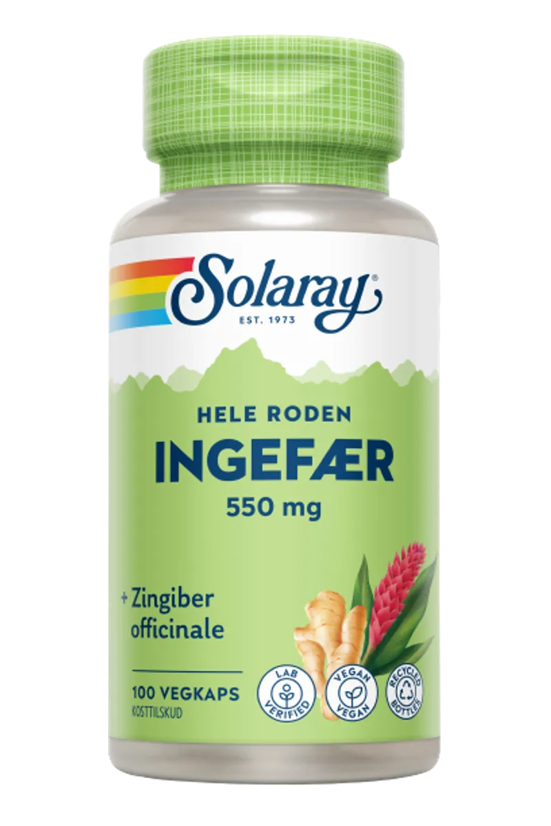 Solaray Ingefær 550 mg - 100 kapsler